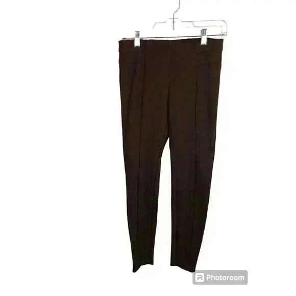 New Directions Belk Brand Small Brown Ponte Knit Pull On Pants Skinny Leg - Picture 1 of 4